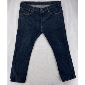 Levi's Mens 501 Jeans 38x30 Regular Fit Medium Wash Denim Button Fly Blue Pants